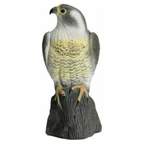 Señuelo de halcón realista de gran tamaño para jardín, repelente de aves, estatua de cuerpo completo para control de plagas, repelente de plagas para gatos y pájaros, decoración de jardín