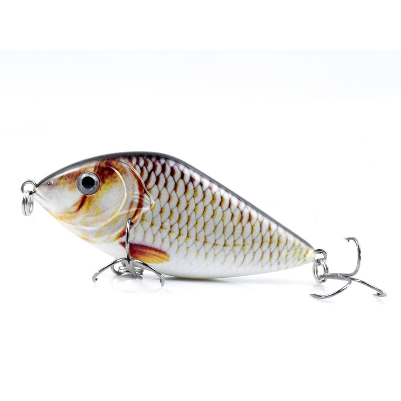 

Asupermall - Senuelo de pesca de 2.8 in / 0.5oz, cebo duro bionico con anzuelo agudo, senuelos de pesca de sonajero de crankbait de hundimiento