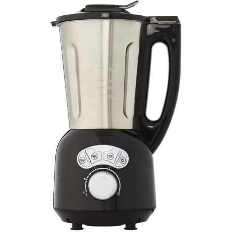 Senya, 1 Blender Chauffant Inox Cook & Ice V3, Mixeur Zuppe Vellutate/Passati, Cottura a vapore, Gelati Smoothies, 1,5L,1400W, Nero, 1400 W, 1.5 litri, Metallo, 3 Velocità