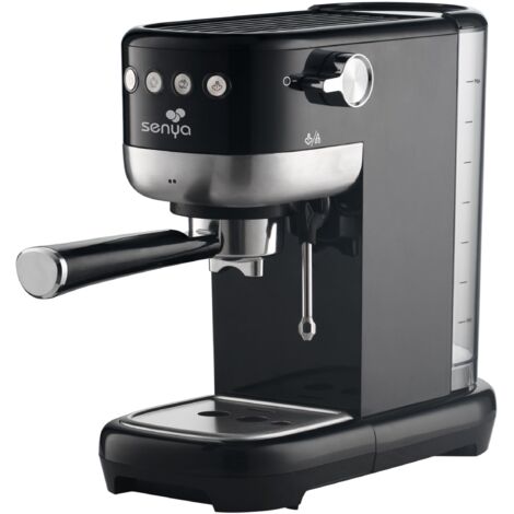 Senya Macchina da caffè Tasty Coffee 20 Bar, Caffettiera Espresso e Cappuccino 1300W, Thermoblock, Montalatte, Spegnimento automatico