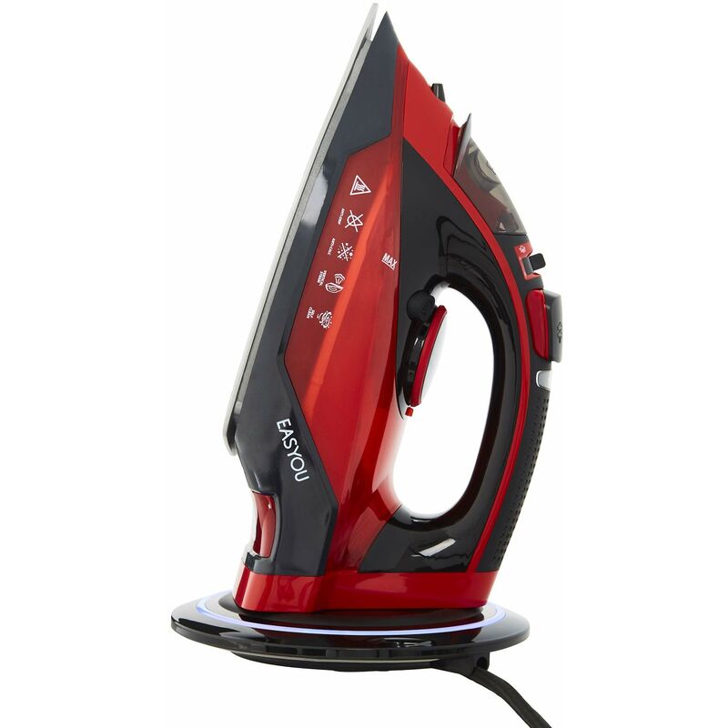 Senya - Semplice Movimento Ferro da Stiro a Vapore, 2400 w, Stainless Steel, Rosso