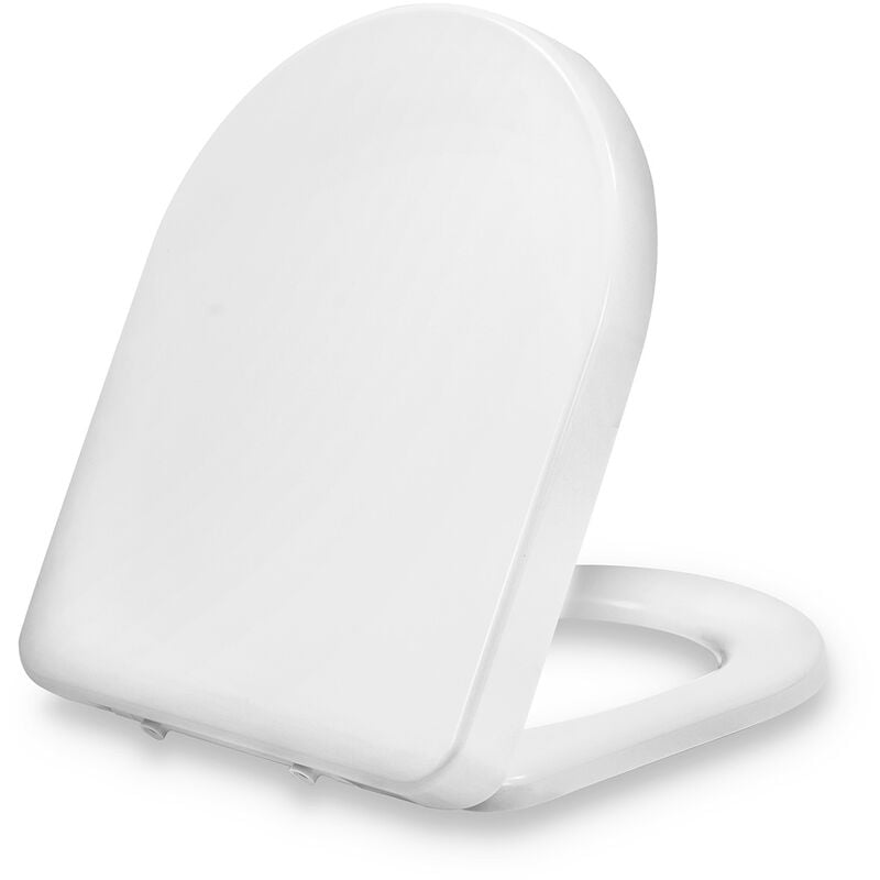 Dombach Senzano - Abattant WC avec Frein de Chute - Siège de Toilette Antibactérien - Forme en D - Premium