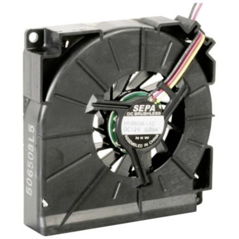 SEPA HYB60A12 Ventilateur radial 12 V/DC 7.9 m³/h (L x l x H) 59.5 x 12.5 x 59.5 mm