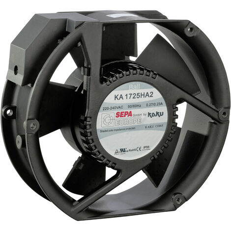 SEPA KA1725HA2BMT/Mg Axiallüfter 230 V/AC 340 m³/h (L x B x H) 173 x 150 x 51 mm