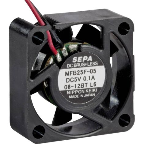 Sepa MFB25F05 ventilatore assiale nero 25 mm 5 V DC