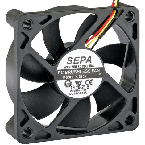 SEPA PLB60B12FSE33A Axiallüfter 12 V/DC 27.6 m³/h (L x B x H) 60 x 60 x 15 mm