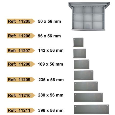 SEPARADOR 396x56mm. PARA ARMARIO DE 9 CAJONES REF. 52360  JBM11211