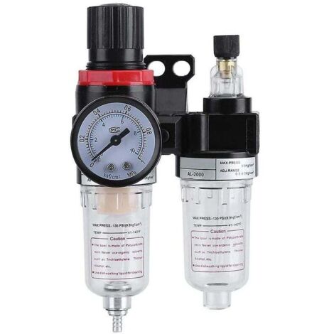Separador de aceite y agua - Filtro de aire de 1/4'' Regulador Lubricador Separador de aceite con compresor Trampa de humedad Separador de aceite, Filtro de compresor