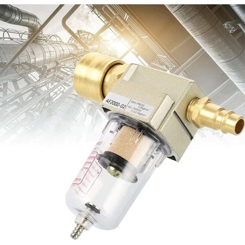 Separador de agua de aire comprimido, filtro regulador de aire comprimido 1/4, filtro regulador de compresor, para filtro de compresor, AAFGVC