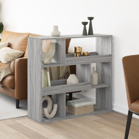 Separador de ambientes madera gris  100x33x94,5 cm