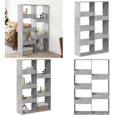 Separador de ambientes madera gris hormigón 100x33x155,5 cm - Estantería decorativa - Estantería de madera