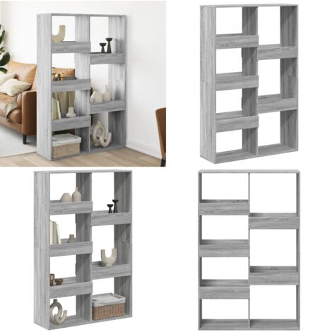 Separador de ambientes madera gris Sonoma 100x33x155,5 cm - Estantería decorativa - Estantería de madera