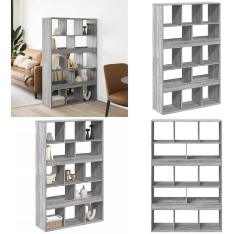Separador de ambientes madera gris Sonoma 100x33x156,5 cm - Estantería de madera - Estantería de oficina