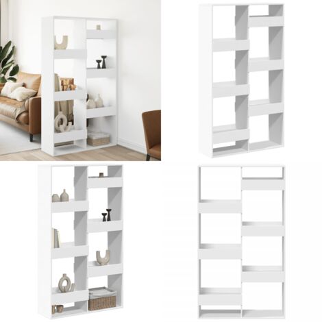 Separador de ambientes madera ingeniería blanco 100x33x175 cm - Estantería decorativa - Madera de ingeniería
