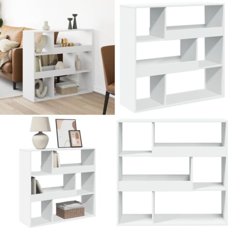 Separador de ambientes madera ingeniería blanco 100x33x94,5 cm - Estantería de madera - Estantería de oficina