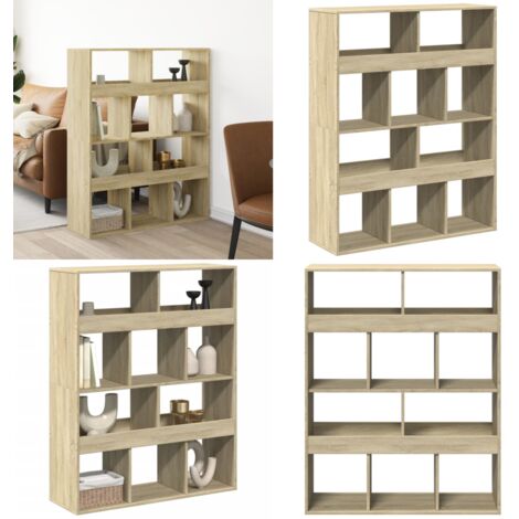 Separador de ambientes madera roble Sonoma 100x33x125,5 cm - Estantería decorativa - Estantería de madera