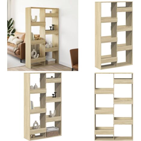 Separador de ambientes madera roble Sonoma 100x33x175 cm - Estantería decorativa - Estantería de madera