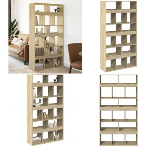 Separador de ambientes madera roble Sonoma 100x33x187,5 cm - Estantería de madera - Estantería de oficina
