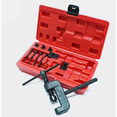 Separador de cadena herramienta remachadora cortador de cadena cadena de motocicleta taller de bricolaje rojo 3416180