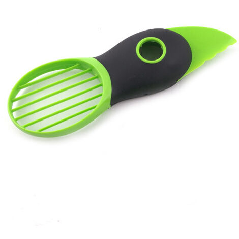 Separador de frutas multifuncional 3 en 1, rebanador de aguacate - Verde