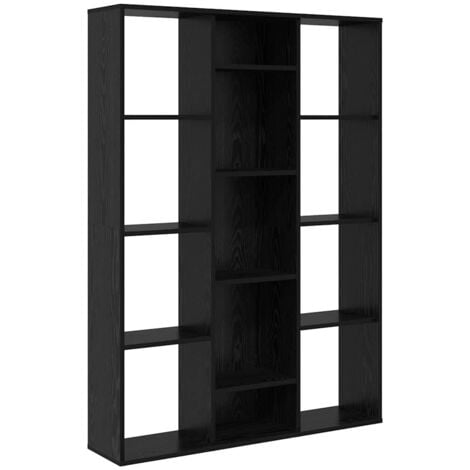 Separador de habitaciones Roble negro 100 x 24 x 140 cm vidaXL