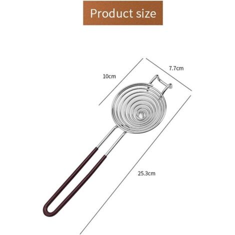 Separador de huevos de acero inoxidable – 2 piezas con mango largo – ideal para separar fácilmente las yemas de las claras.