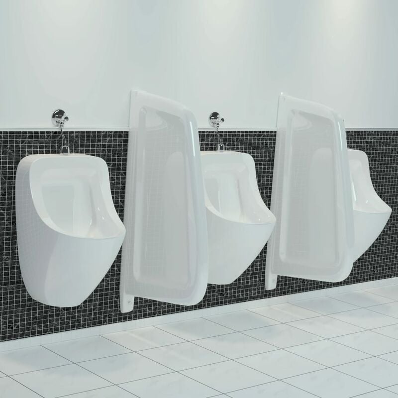 

Separador de privacidad de urinario de pared ceramica blanco