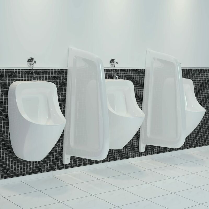 

Separador de privacidad de urinario de pared cerámica blanco