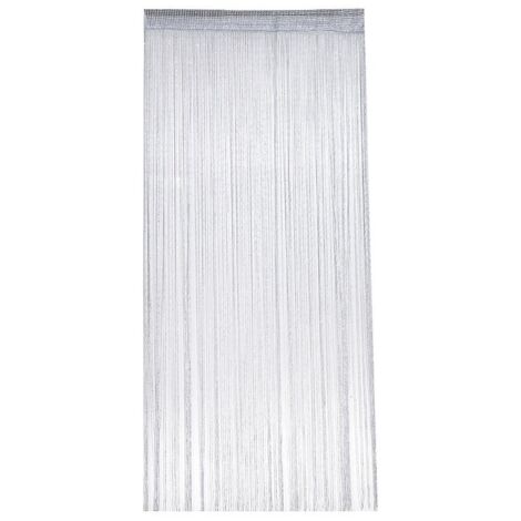 Separador de puerta y cortina con estampado de gotas de rocío, para salón, decoración festiva, color plata, 100 x 200 cm