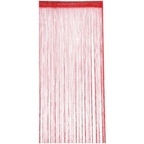 Separador de puerta y cortina con estampado de gotas de rocío, para salón, decoración festiva, rojo, 100 x 200 cm