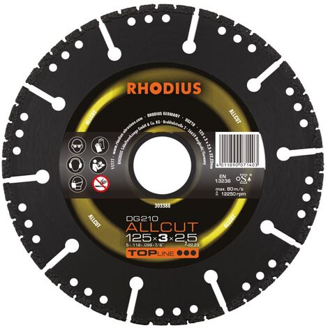 Separador Diamant DG210 Allcut Ø 125 x 3.0 x 2.5 x 22.23 mm recto