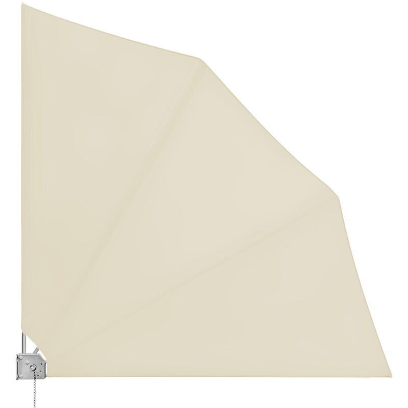 

Separador lateral plegable de balcón de forma de abanico 140 x 140 cm ajustable - color a elegir Beige - Beige - Deuba