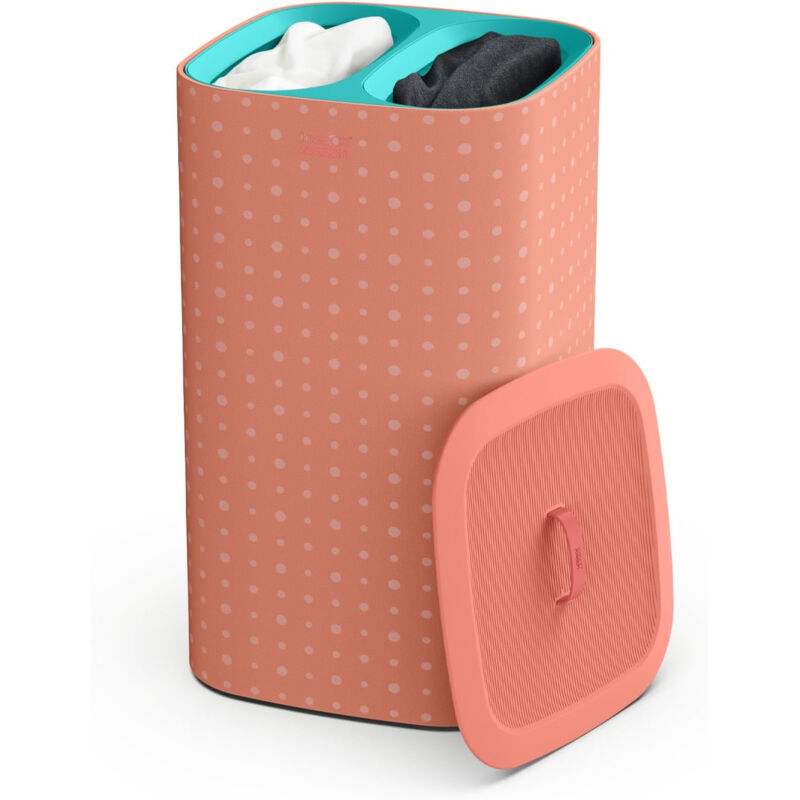 Joseph Joseph Separater Wäschekorb Joseph Tota Pop De 60 Liter - Kompaktes Und Robustes Design In Korallenfarbe, Ideal Für Die Organisation Der Wäsche.