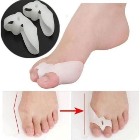 Séparateur Correction Lisseur Orteil Hallux Valgus Silicone - 2x - Réduire Friction