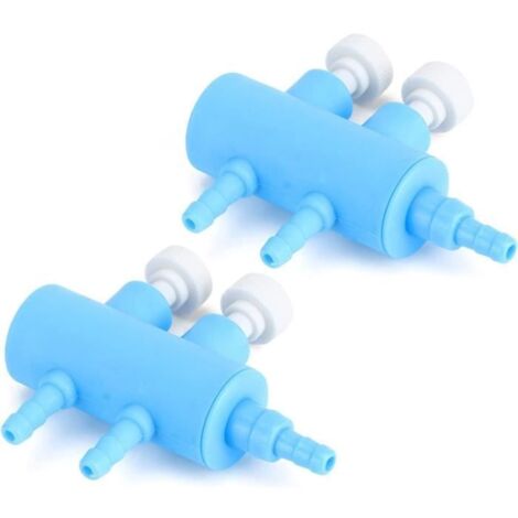 Séparateur D'aquarium Connecteur de Vanne de Contrôle pour Pompe à Oxygène D'aquarium 2 Voies 2 Pièces Professionnels