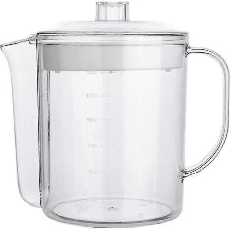 Séparateur de graisse pour sauce avec passoire 1500 ml, séparateur de sauce, bocal de conservation d'huile de cuisson avec bol doseur, séparateur d'huile, pot à soupe