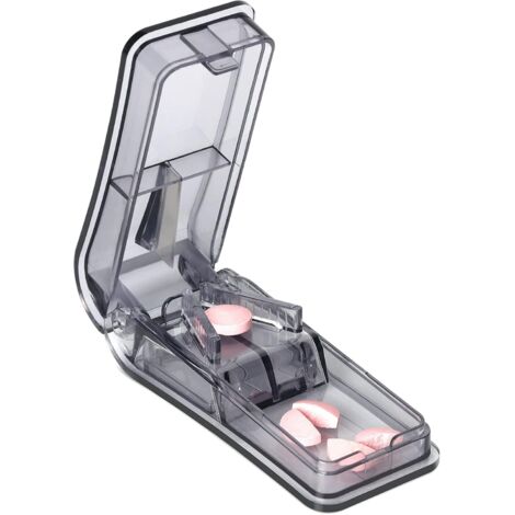Séparateur de pilules avec lame et compartiment de rangement