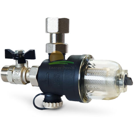 Séparateur de saletés magnétique compact sous la chaudière Jupiter Compact de 3/4" 
pour systèmes thermiques