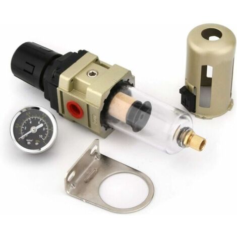 Séparateur d'eau Détendeur Régulateur d'air comprimé pour compresseur d'air comprimé, avec écran métallique, filtre 3/8 pouce