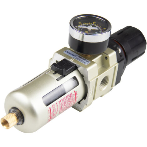 Séparateur d'eau Détendeur Régulateur d'air comprimé pour compresseur d'air comprimé, avec écran métallique, filtre 3/8 pouce