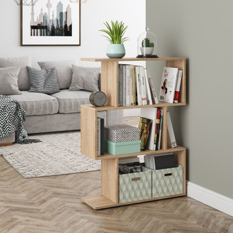 Vicco – Séparateur d'espace Levio – Dimensions 70 x 97.4 cm – Panneau de particules 16 mm – Revêtement mélamine – Design zigzag créatif