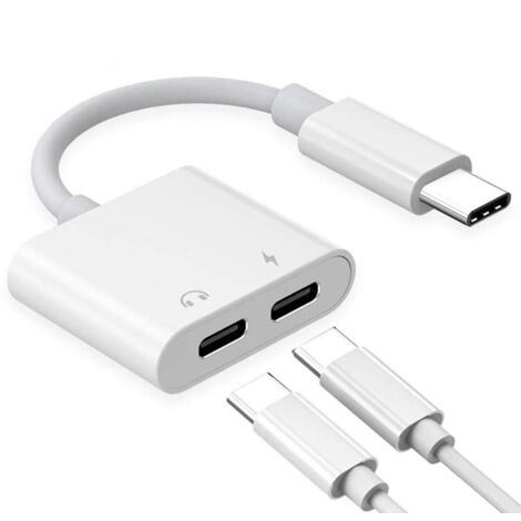 Séparateur double USB type-c avec DAC, adaptateur Audio et convertisseur de charge pour Pixel 2 3 4XL Galaxy S10 9 8 Huawei P30 Pro