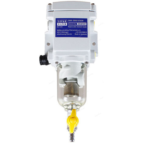 Séparateur huile-eau SWK-2000/10 600FG 600FH avec chauffage adapté aux applications marines et aux camions.