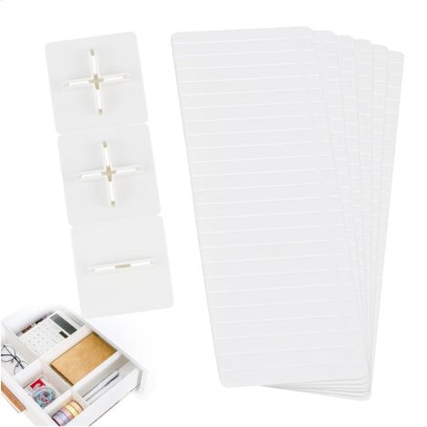 Séparateur Tiroirs, Organisateur de Tiroir Adjustable, Cuisine, Organiseur Universel, Drawer Organizer Compartiment Rangement pour Maison & Bureau, 9 Pièces -