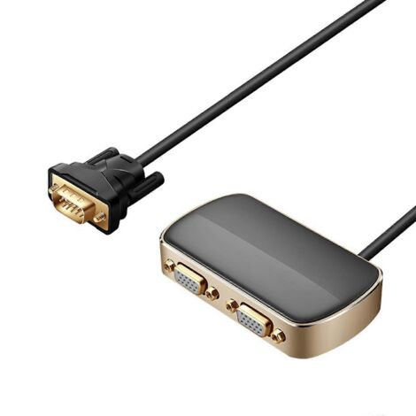 Séparateur VGA 1080P 1 entrée 2 sorties avec câble mâle-femelle 1m pour PC de bureau