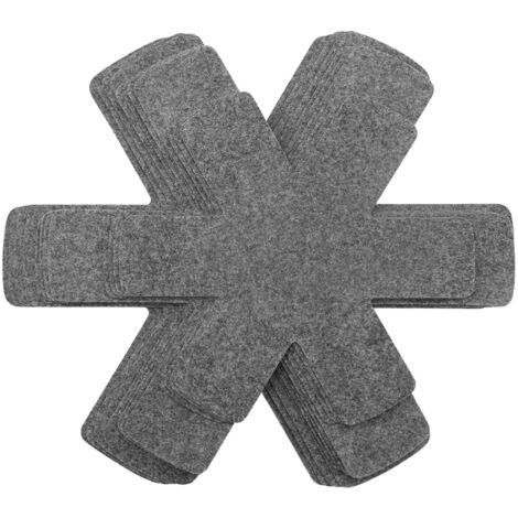 Séparateurs de casseroles en feutre - lot de 12 protège-casseroles - 3 tailles - protection empilable - pour casseroles, bols et poêles