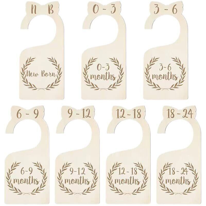 Séparateurs de Penderie pour Bébé, Diviseurs de Placard Bébé en Bois, Séparateurs de Garde Robe Organisateur Vêtements pour Tout-petits du Nouveau-né