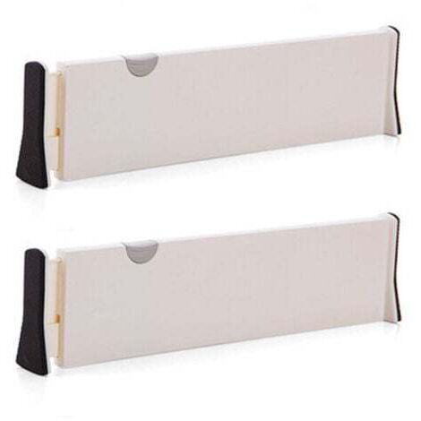 Séparateurs de Tiroir ( Lot de 2), Organisateurs de Tiroir Réglables, (28.3 - 44cm) Diviseur de Tiroir Cuisine pour Chambre, Salle de Bain, Bureau, Placard--TRIMEC