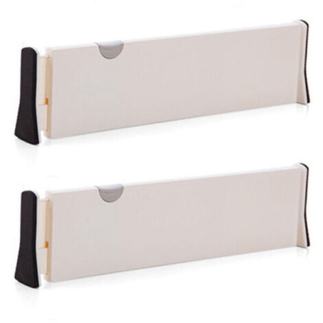 Séparateurs de Tiroir ( Lot de 2), Organisateurs de Tiroir Réglables, (28.3 - 44cm) Diviseur de Tiroir Cuisine pour Chambre, Salle de Bain, Bureau, Placard--TRIMEC