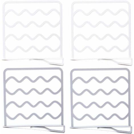 Séparateurs d'Étagères Sans Perçage 4 Pcs Livre De Séparation d'Étagère Armoire Séparation à Étagères Étagère Séparateur Cuisine Sans Perçage Pour Armoire Salle Bain Cuisine Bibliothèque Gris B